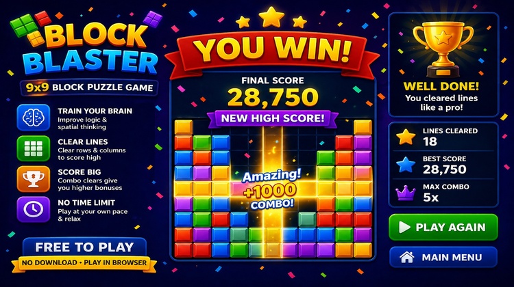 Block Blaster Winning